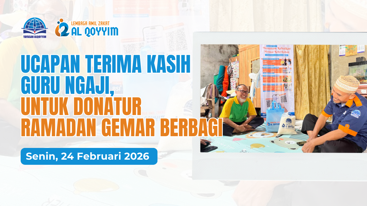 ucapan Terima Kasih Guru Ngaji, untuk Donatur Ramadan Gemar Berbagi